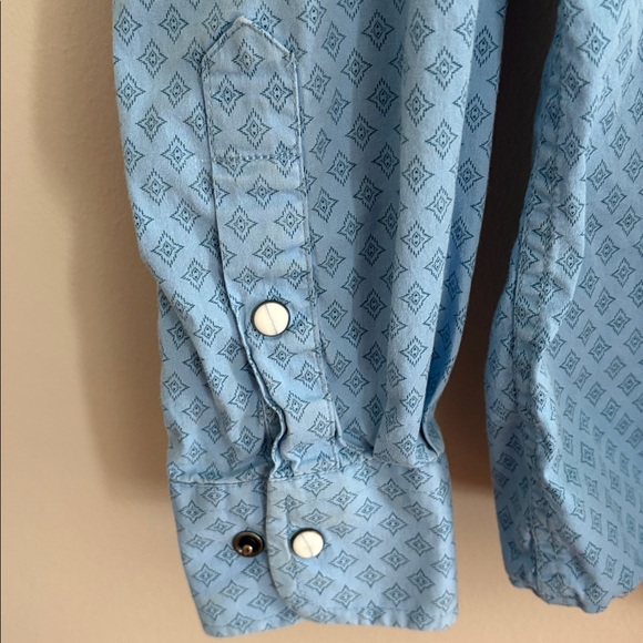 Rafter Men's Western Blue Button Down Shirt - Picture 10 of 10